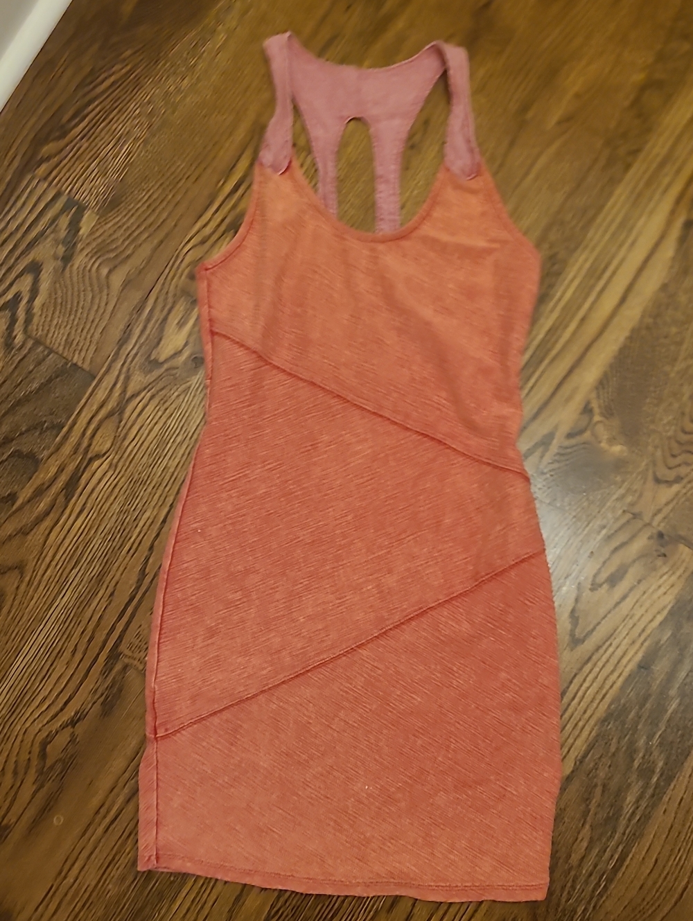 Free People Salmon Orange Racerback Bodycon Mini Dress
